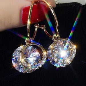 glitzy hoop earrings